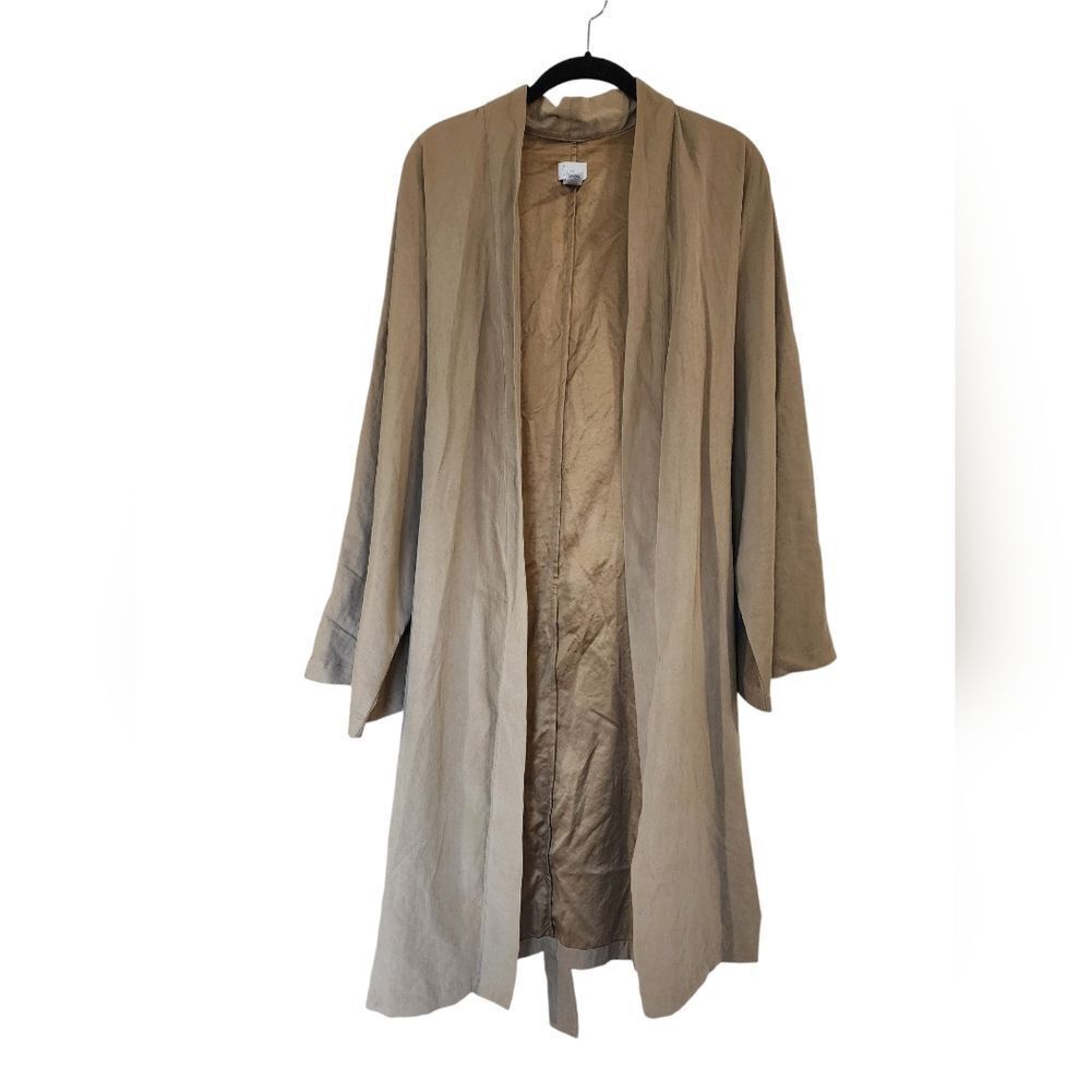 A NEW DAY women's Long open front jacket, Tan, Size OSFM